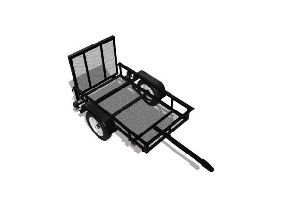 Carry-On Trailer 4-ft x 7-ft Steel Mesh Utility Trailer with Ramp Gate (1675-lb Capacity) - Image 3