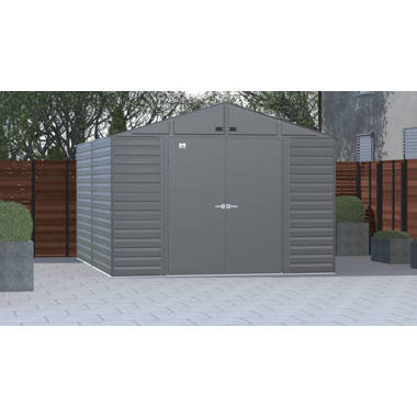 Arrow Elite 12 ft. W x 14 ft. D Galvanized Steel Storage Shed - Image 7