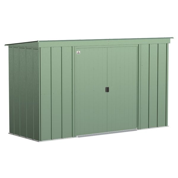 Arrow 10 ft. W x 4 ft. D Galvanized Steel Horizontal Storage Shed - Image 3