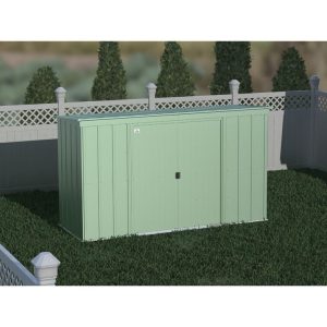 Arrow 10 ft. W x 4 ft. D Galvanized Steel Horizontal Storage Shed