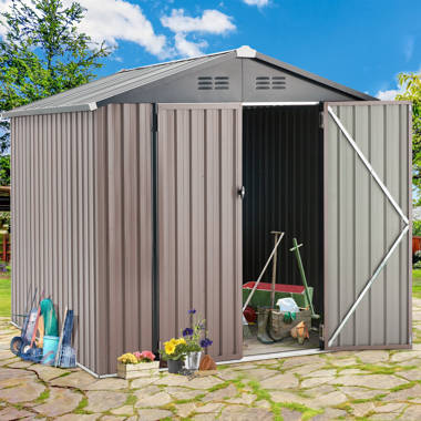 Arrow 10 ft. W x 8 ft. D Galvanized Steel Portable Storage Shed - Image 7