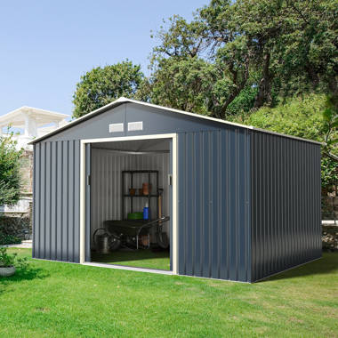 Arrow 10 ft. W x 8 ft. D Galvanized Steel Portable Storage Shed - Image 9