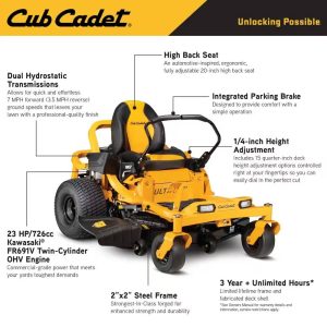 Cub Cadet Ultima ZT1 (50″) 23hp Kawasaki Zero Turn Mower - Image 13