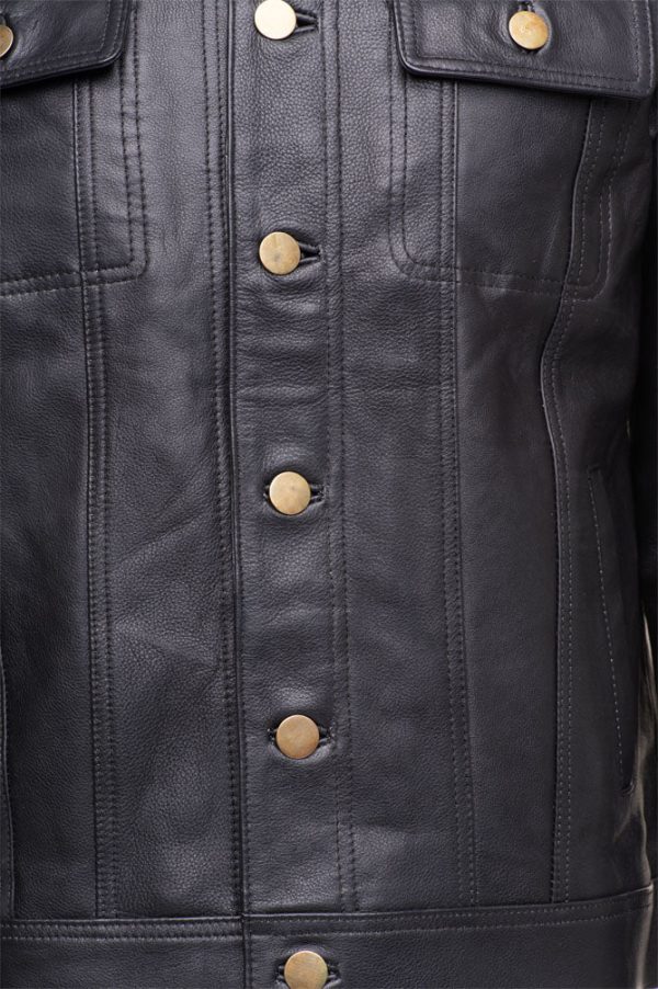 Mason Trucker leather jacket - Image 3