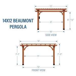 14×12 Beaumont Pergola - Image 12