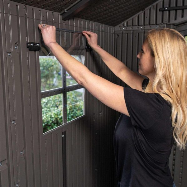 15 Ft. x 8 Ft. High-Density Polyethylene (Plastic) Steel Reinforced Outdoor Storage Shed - Image 4