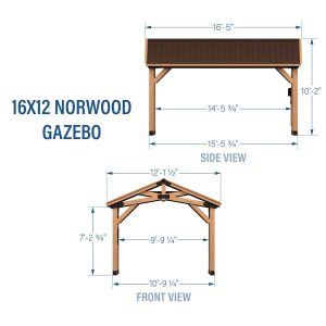16×12 Norwood Gazebo - Image 3