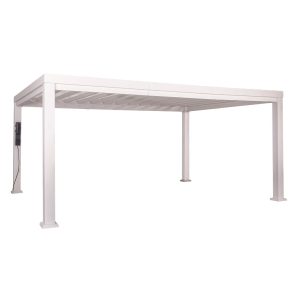16×12 Windham Modern Steel Pergola With Sail Shade Soft Canopy - Image 3