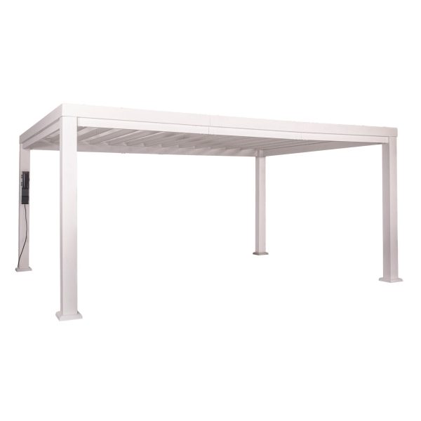 16×12 Windham Modern Steel Pergola With Sail Shade Soft Canopy - Image 3