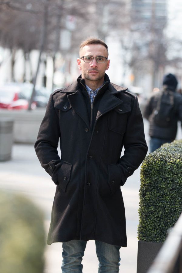 Black Wool 3/4 length trench coat - Image 4