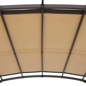 Lindt 9.5 X 11 Ft. Outdoor Steel Arched Pergola with Adjustable Canopy - Image 7