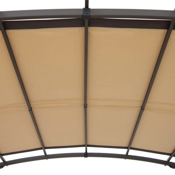 Lindt 9.5 X 11 Ft. Outdoor Steel Arched Pergola with Adjustable Canopy - Image 7