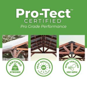 Arlington 12′ X 12′ Solid Wood Patio Gazebo - Image 12