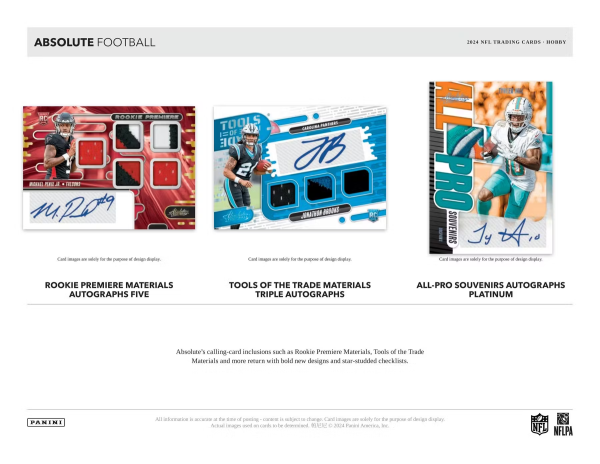 2024 Panini Absolute Football Hobby BOX x1 (Personal Break) - Image 3