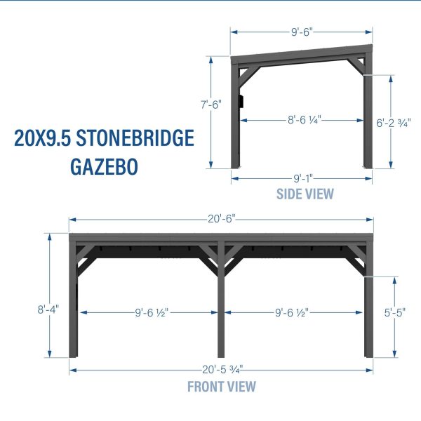20×9.5 Stonebridge Gazebo/Carport - Image 3