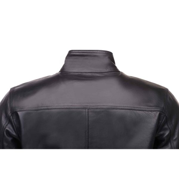 Messi Black Bomber style leather jacket - Image 5