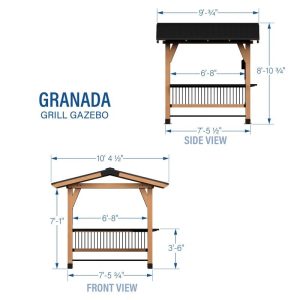 Granada Grill Gazebo with Outdoor Bar - Image 4