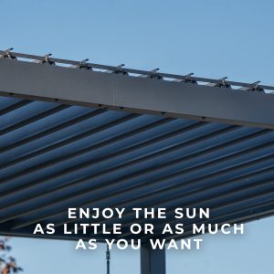 20×10 Sarasota Steel Louvered Pergola - Image 8