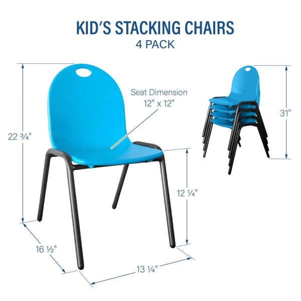 Kid’s Stacking Chairs-4 Pack - Image 16