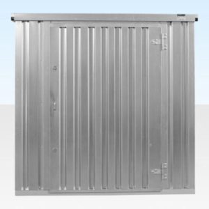 4M X 2.1M Flat Pack Container Store – Galvanised - Image 4