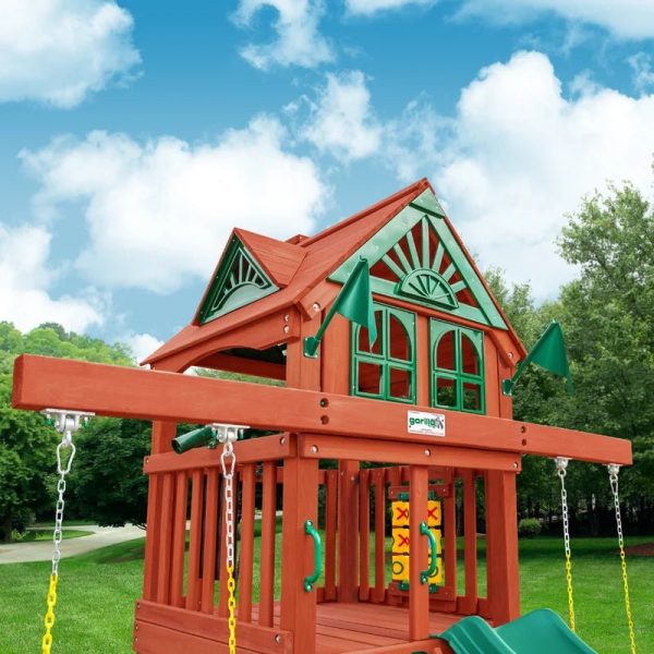 Five Star II Space Saver Swing Set with Wood Roof - Image 6