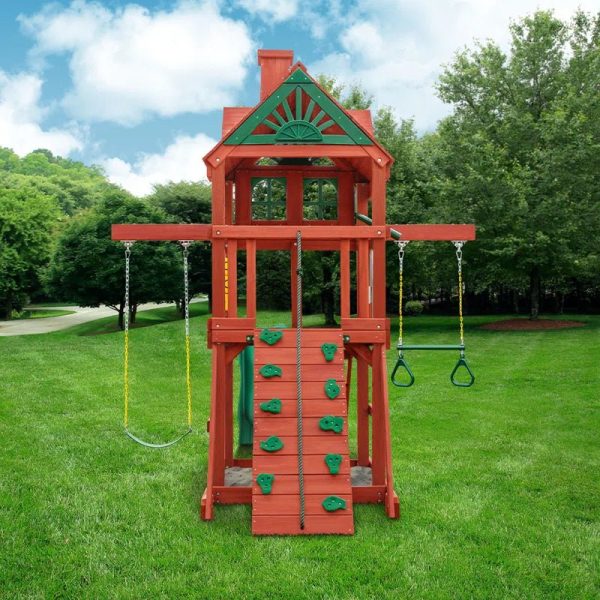 Five Star II Space Saver Swing Set with Wood Roof - Image 2