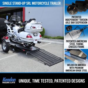 Single Ride-Up SRL Stand-Up™ Motorcycle Trailer - Image 3
