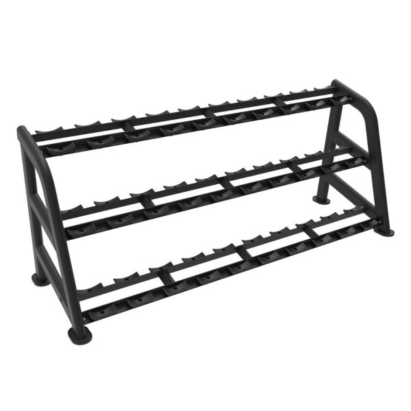 3-Tier Commercial Dumbbell Rack – Black