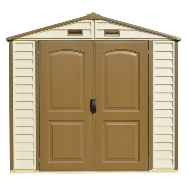 DuraMax 8ft x 6ft Storeall Vinyl Shed with Foundation Kit and window - Image 3