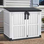 36 cu. ft. waterproof outdoor lateral storage, weatherproof utility shed
