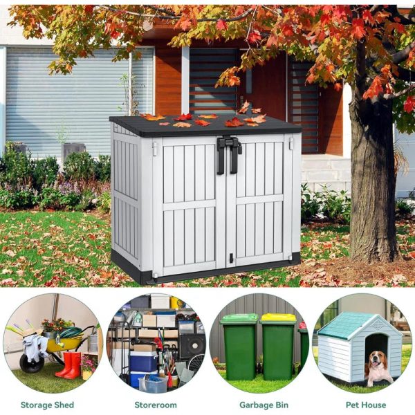 36 cu. ft. waterproof outdoor lateral storage, weatherproof utility shed - Image 2