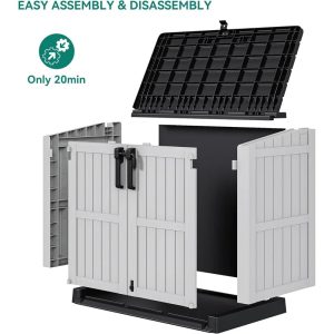 36 cu. ft. waterproof outdoor lateral storage, weatherproof utility shed - Image 3