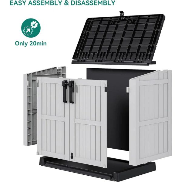 36 cu. ft. waterproof outdoor lateral storage, weatherproof utility shed - Image 3
