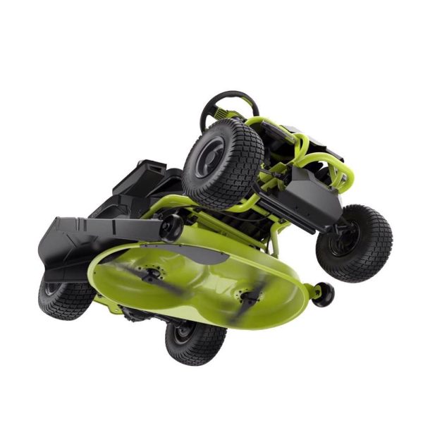 RYOBI 38 in. 100Ah Battery Electric Rear Engine Riding Lawn Mower and Bagging Kit - Image 5