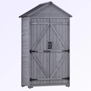 3 ft. W x 1 ft. 8 in. D Solid Wood Storage Shed