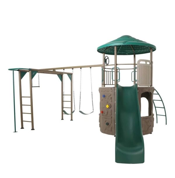 Deluxe  Metal Swing Set with 2 Swing(S) , 1 Slide(S) - Image 5