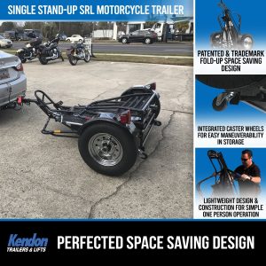Single Ride-Up SRL Stand-Up™ Motorcycle Trailer - Image 4
