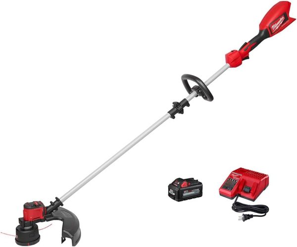 Milwaukee M18 FUEL 18V Cordless Mower, Dual Blower, String Trimmer, (4) QUIK-LOK Attachments, (5) 12.0 Ah Batteries, (2) Charger