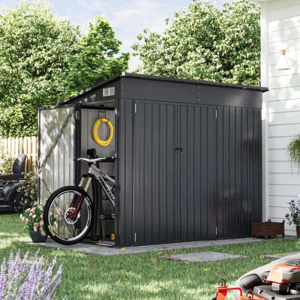 4′ X 8′ Shed Outdoor Storage Shed With Triple Lockable Door - Image 6