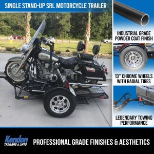 Single Ride-Up SRL Stand-Up™ Motorcycle Trailer - Image 5