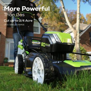 Greenworks 80V 21" Self Propelled Mower 5Ah Battery & Charger - Image 4