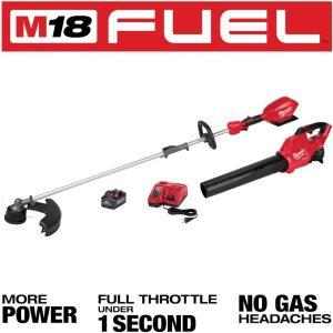 Milwaukee M18 FUEL 18V Cordless Mower, Dual Blower, String Trimmer, (4) QUIK-LOK Attachments, (5) 12.0 Ah Batteries, (2) Charger - Image 5
