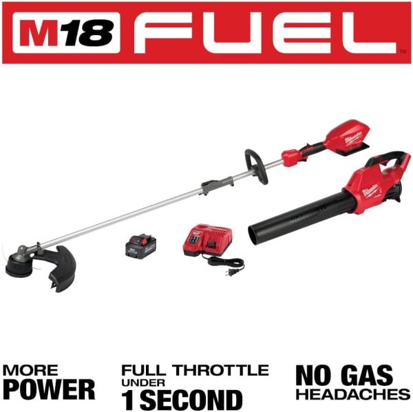 Milwaukee M18 FUEL 18V Cordless Mower, Dual Blower, String Trimmer, (4) QUIK-LOK Attachments, (5) 12.0 Ah Batteries, (2) Charger - Image 5