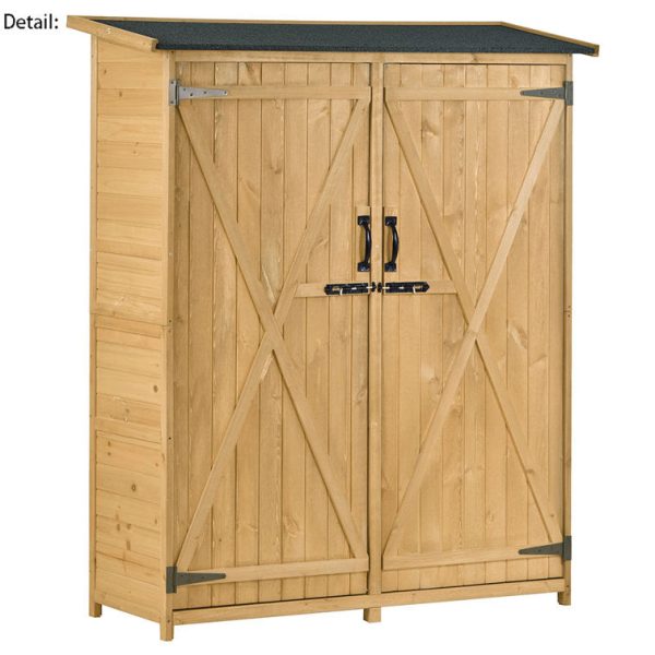 APERIL 5 ft. W x 2 ft. D Solid Wood Vertical Tool Shed