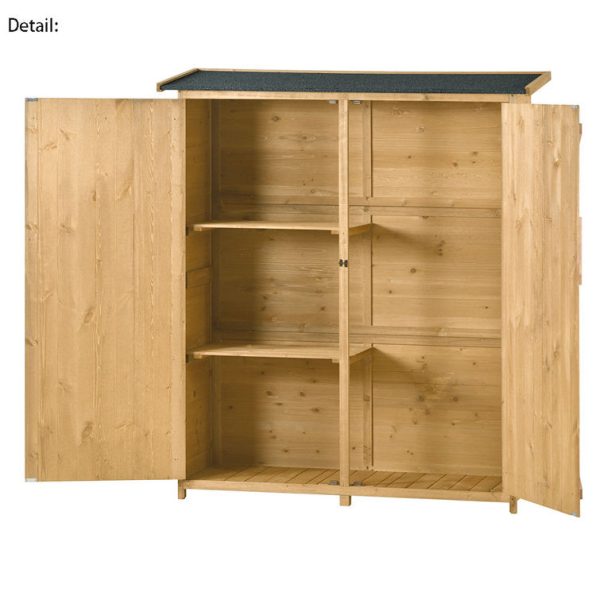 APERIL 5 ft. W x 2 ft. D Solid Wood Vertical Tool Shed - Image 6