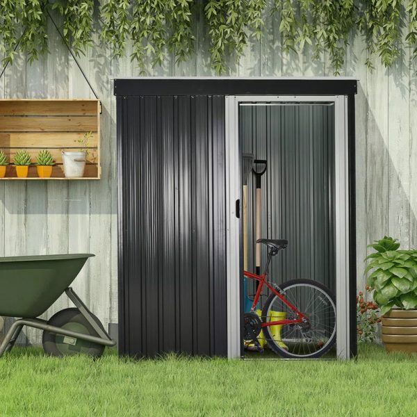 5 ft. W x 3 ft. D Metal Vertical Storage Shed - Image 7