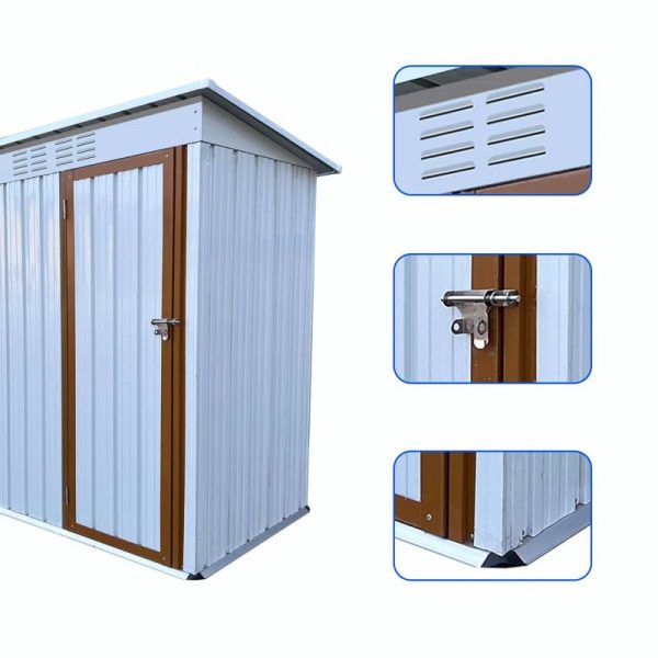 5 ft. W x 3 ft. D Metal Vertical Storage Shed - Image 3