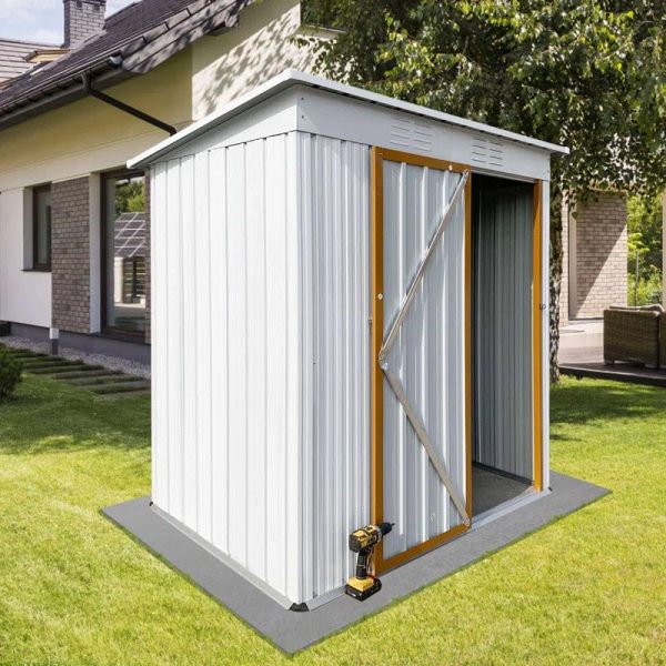 5 ft. W x 3 ft. D Metal Vertical Storage Shed - Image 4