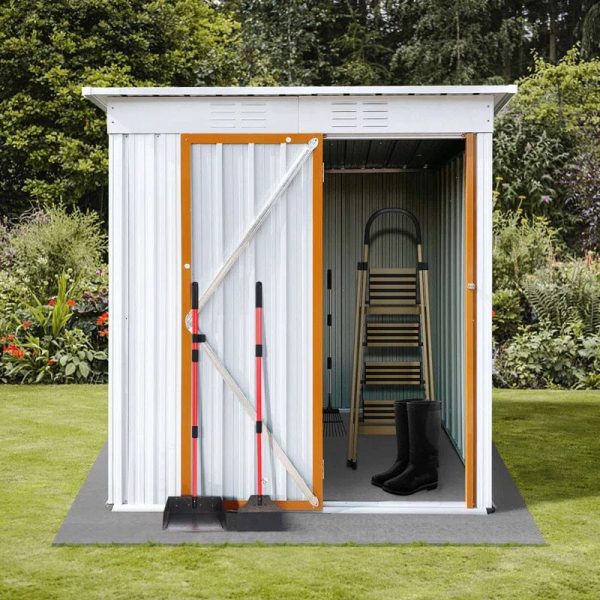 5 ft. W x 3 ft. D Metal Vertical Storage Shed - Image 6