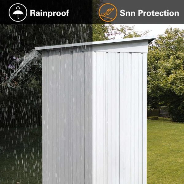 5 ft. W x 3 ft. D Metal Vertical Storage Shed - Image 2